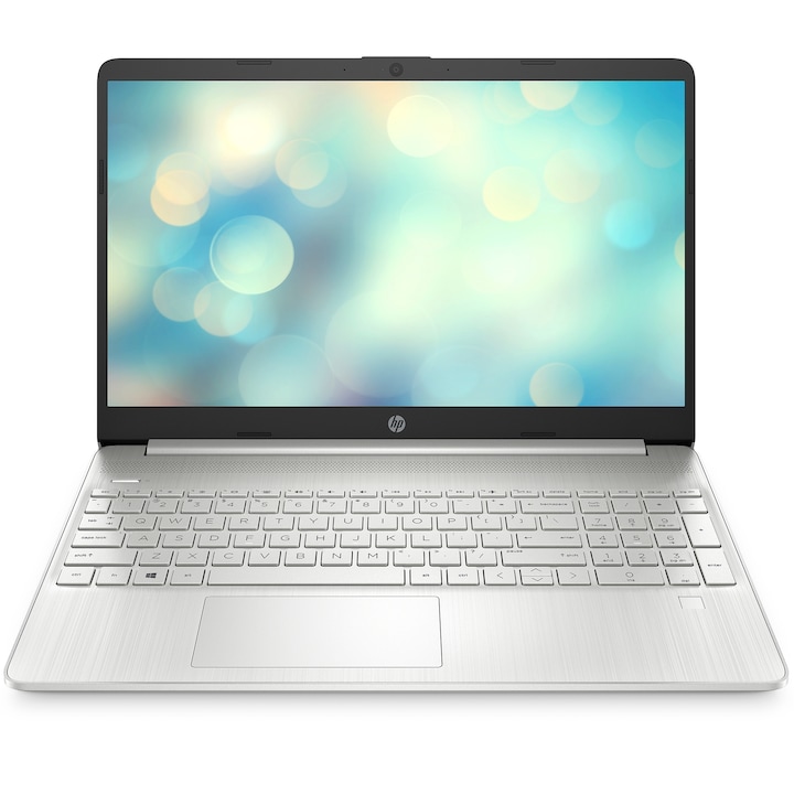 HP 15s-eq2016nh 15,6" FullHD laptop, AMD Ryzen 3-5300U, 8GB, 256GB SSD, Radeon Graphics, FreeDOS, Magyar billentyűzet, Ezüst