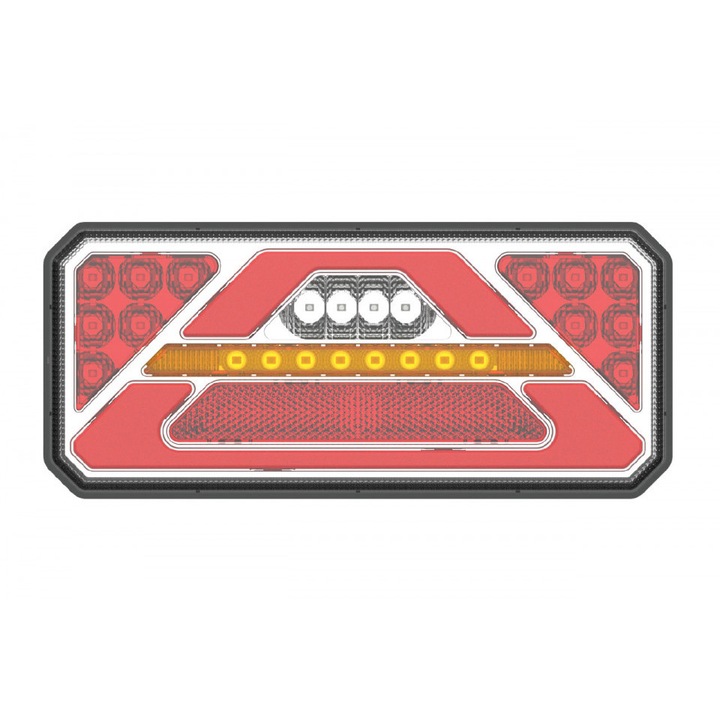 Féklámpa 236x104, LED, 5 funkciós, köd, tolatás, dinamikus jelző, bal, 02364 Amio