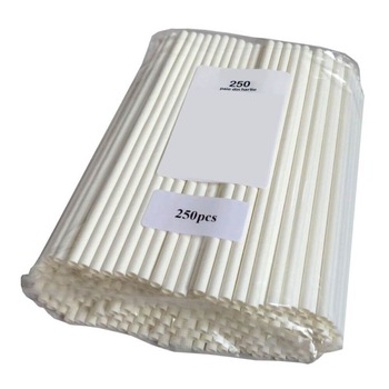 Set 250 Paie Biodegradabile Drepte din Hartie, Albe Set 250 Paie Biodegradabile Drepte din Hartie, Albe