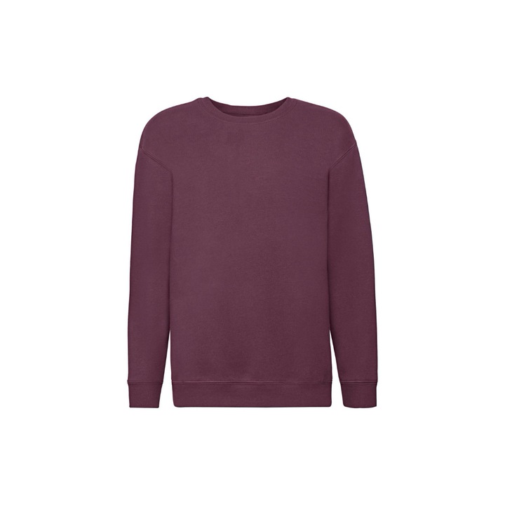 Bluza copii Set-in Sweat, Fruit of the Loom, Premium, Bumbac/Poliester, Visiniu