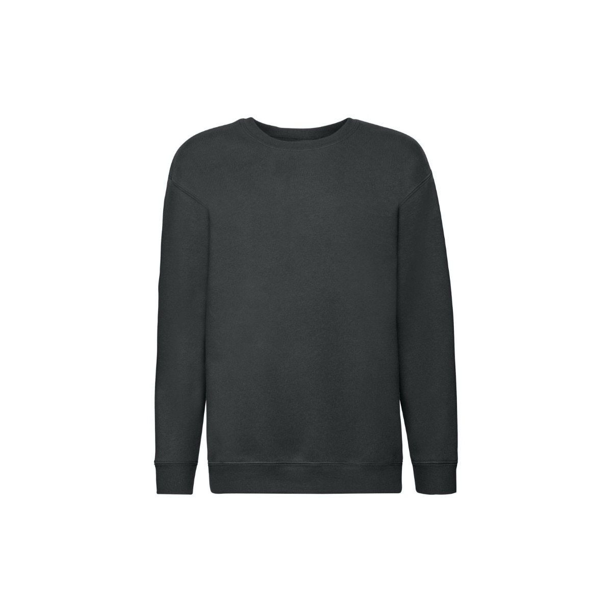 Bluza copii Set-in Sweat, Fruit of the Loom, Premium, Bumbac/Poliester, Negru