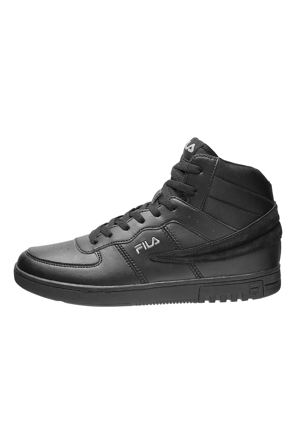 Fila, Pantofi sport high-top cu insertii de piele intoarsa Noclaf, Negru