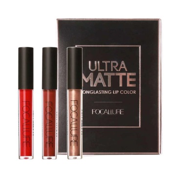 Set 3 Rujuri de buze, Focallure, Ultra Matte, 03 Set 3 Rujuri de buze, Focallure, Ultra Matte, 03