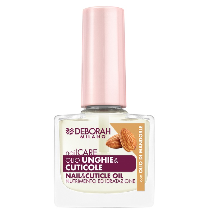 Ulei pentru unghii si cuticule Deborah Milano cu ulei de Migdale, 8.5 ml
