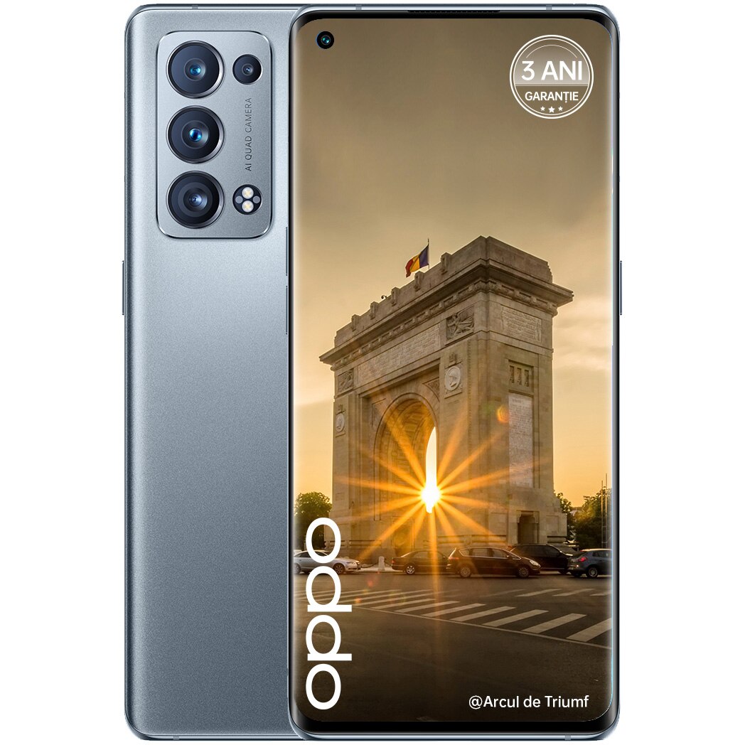 Telefon mobil Oppo Reno 6 Pro, Dual SIM, 256GB, 12GB RAM, 5G, Lunar Grey