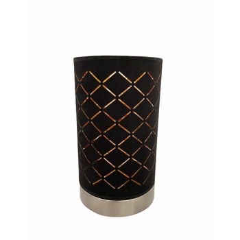 Veioza Black and Gold, cu LED, dulie E14, 20.5 x 12 cm Veioza Black and Gold, cu LED, dulie E14, 20.5 x 12 cm