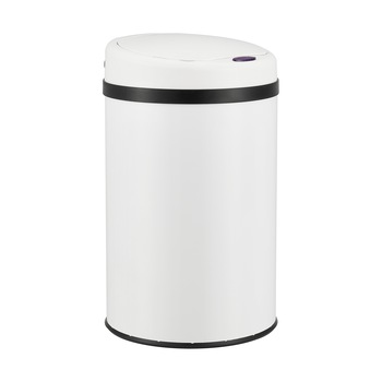 Cos gunoi cu senzor, en.casa, Mülleimer 30l W, 50,5 x 30,5 cm, otel inoxidabil/plastic ABS, alb Cos gunoi cu senzor, en.casa, Mülleimer 30l W, 50,5 x 30,5 cm, otel inoxidabil/plastic ABS, alb