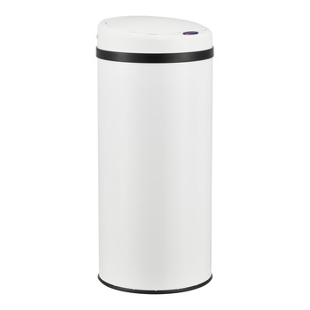 Cos gunoi cu senzor, en.casa, Mülleimer 42l W, 68 x 30,5 cm, otel inoxidabil/plastic ABS, alb Cos gunoi cu senzor, en.casa, Mülleimer 42l W, 68 x 30,5 cm, otel inoxidabil/plastic ABS, alb