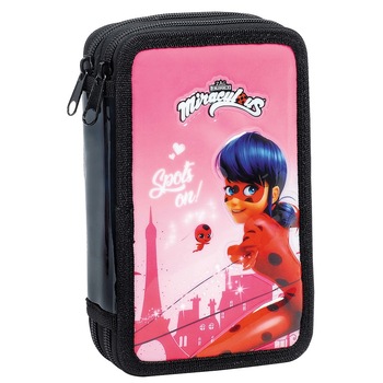 Penar echipat Miraculous Ladybug, cu fermoar, 20 x 12 x 4 cm, Multicolor Penar echipat Miraculous Ladybug, cu fermoar, 20 x 12 x 4 cm, Multicolor