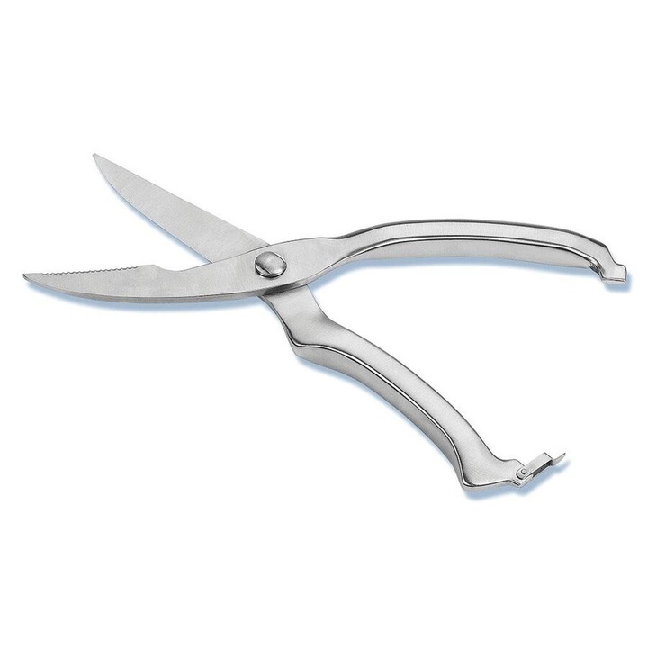 Foarfeca bucatarie, FACKELMANN, Inox, Pentru carne de pasare, Argintiu