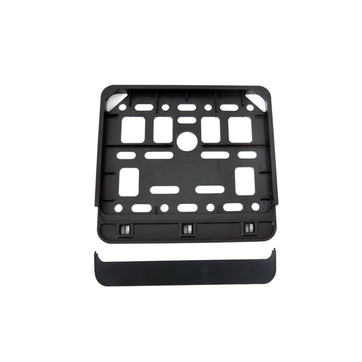 Suport numar inmatriculare negru pentru motocicleta 15 x 19cm, AMIO