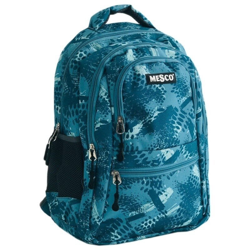 Ghiozdan scoala Mesco Blue waves, 45 x 30 x 14 cm