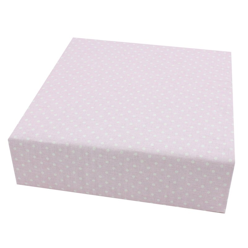 Cearceaf Prichindel, patut 120x60 cm, roz cu buline albe
