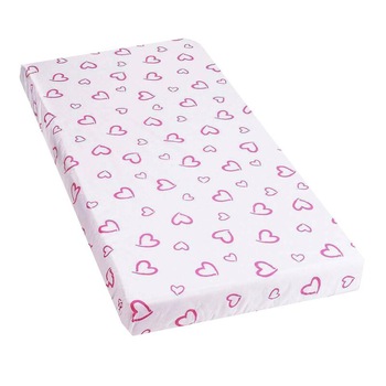 Cearceaf Prichindel, patut 120x60 cm, inimioare roz Cearceaf Prichindel, patut 120x60 cm, inimioare roz