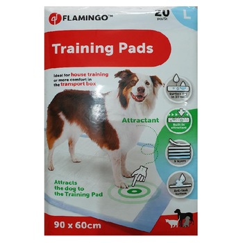 Set Covor absorbant pentru catei Flamingo, 90x60 cm 20 buc Set Covor absorbant pentru catei Flamingo, 90x60 cm 20 buc