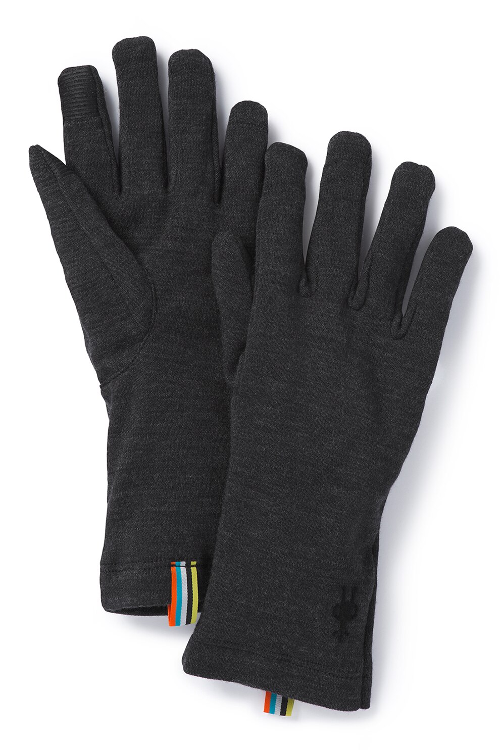 Smartwool, Manusi din lana cu model uni, Gri antracit, 20-21.5 CM Standard