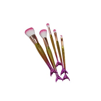 Set Pensule machiaj, Makeup, Mermaid, 5 bucati Set Pensule machiaj, Makeup, Mermaid, 5 bucati