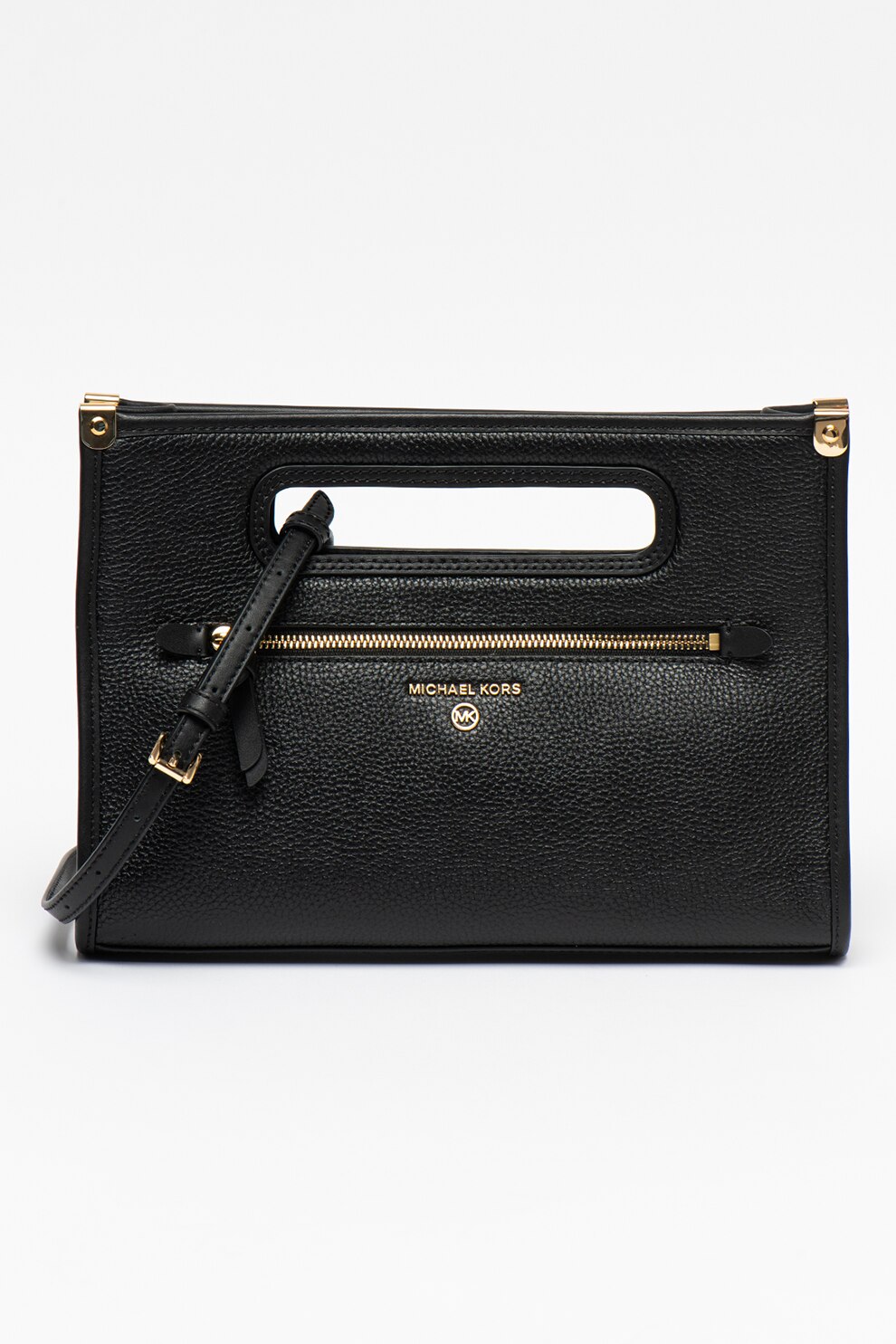 Michael Kors, Etui de piele cu bareta detasabila Jane, Negru