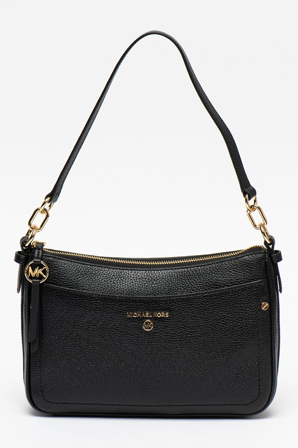 Michael Kors, Geanta crossbody cu logo metalic Jet Set, Negru