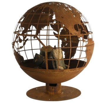 Glob pentru foc, Esschert Design, Otel, 57,5 x 66 cm, Maro Glob pentru foc, Esschert Design, Otel, 57,5 x 66 cm, Maro