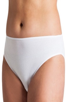 Bikini albi, de dama pentru incontinenta urinara, cu talie scurta Bikini albi, de dama pentru incontinenta urinara, cu talie scurta
