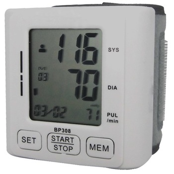 Tensiometru electronic de incheietura Well BLDP-WRST-03-WL, 0mmHg-299mmHg, 40-180 bpm, afisaj LCD, 60 memorii, oprire automata, Alb Tensiometru electronic de incheietura Well BLDP-WRST-03-WL, 0mmHg-299mmHg, 40-180 bpm, afisaj LCD, 60 memorii, oprire automata, Alb