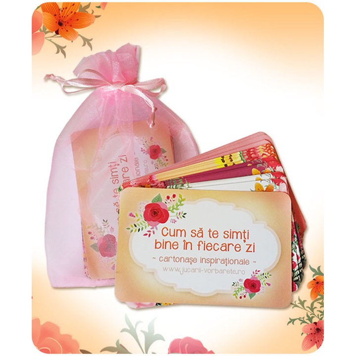 Joc educativ, Cartonase inspirationale, Cum sa te simti bine in fiecare zi?, 35 cartonase, 10 ani