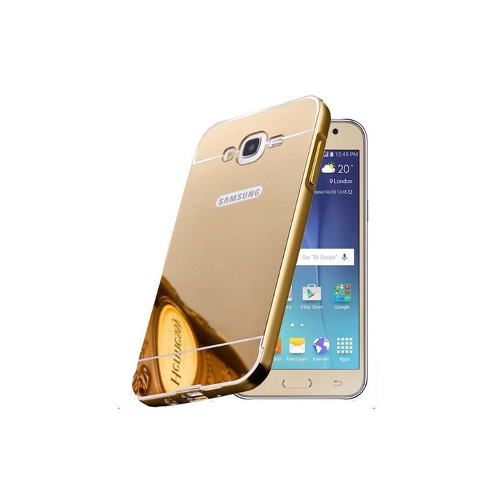 Алуминиев калъф I-berry Mirror за Samsung Galaxy J1 (2016) златен