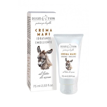 Crema de maini La Dispensa cu lapte de magarita, 75 ml Crema de maini La Dispensa cu lapte de magarita, 75 ml