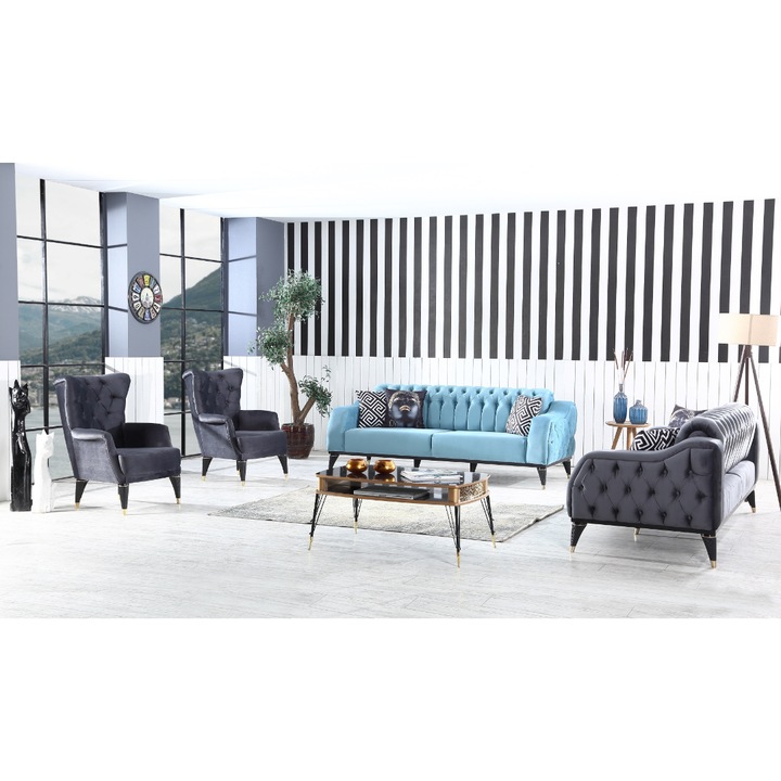 Set 2 canapele cu 3 locuri si 2 fotolii, Empoli