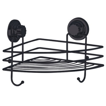Etajera de baie din colt Metalife VS-727, 1 nivel, 22x8 cm, Cu vid sau dibluri incluse, Negru Etajera de baie din colt Metalife VS-727, 1 nivel, 22x8 cm, Cu vid sau dibluri incluse, Negru
