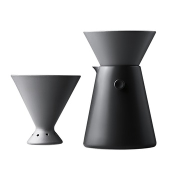 Set Ceainic/ filtru cafea DELUXE, 2 in 1, ceramica prelucrata manual, 300 ml, 17 x 14 x 14 cm, gri Set Ceainic/ filtru cafea DELUXE, 2 in 1, ceramica prelucrata manual, 300 ml, 17 x 14 x 14 cm, gri