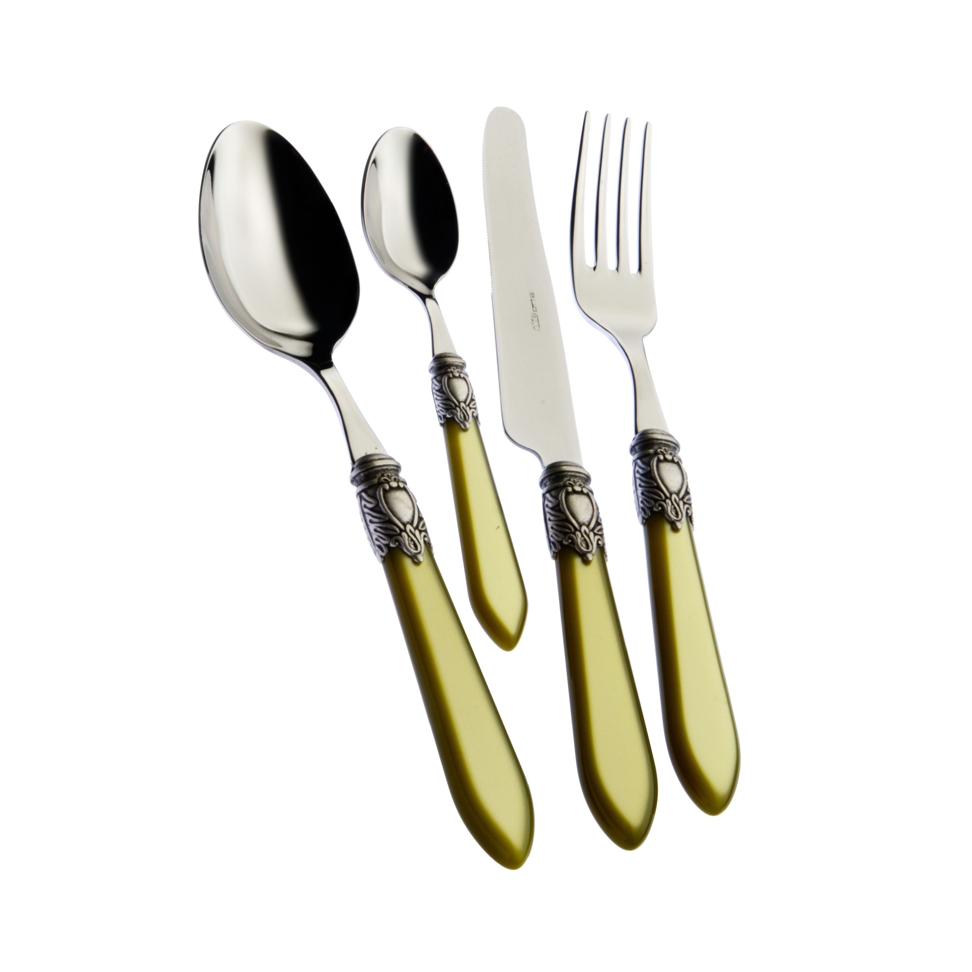 Set 24 tacamuri Casa Bugatti, Oxford, design modern, elegant, pentru 6 persoane, material premium, cutie de lux de prezentare, verde certosa