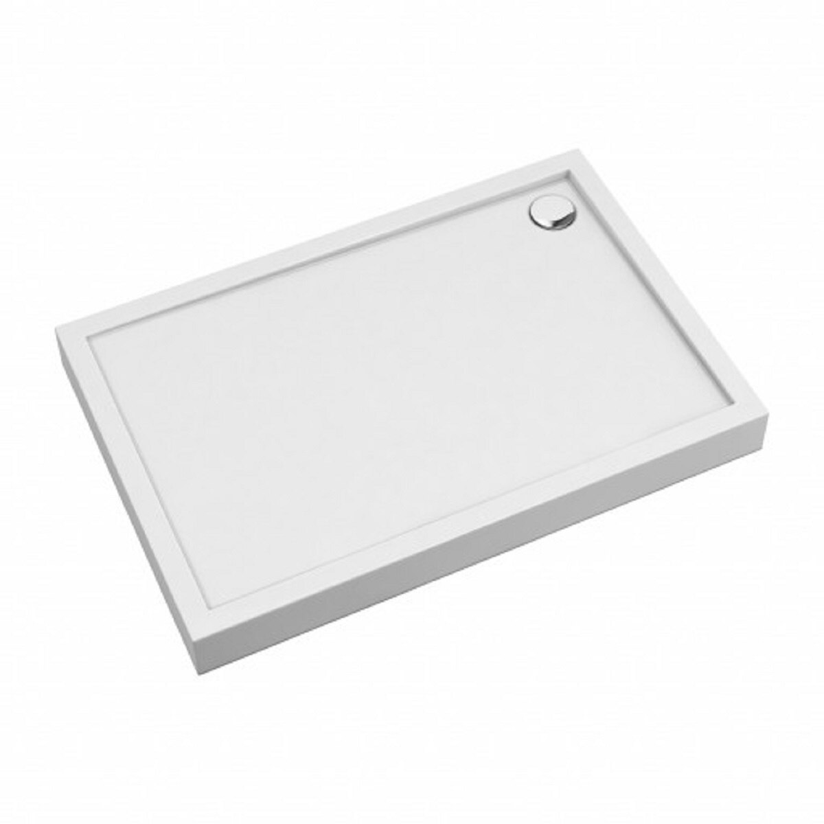 Cadita dus OMNIRES CAMDEN, inaltime 12 cm, Alb lucios,acril sanitar, dimensiune 90x100