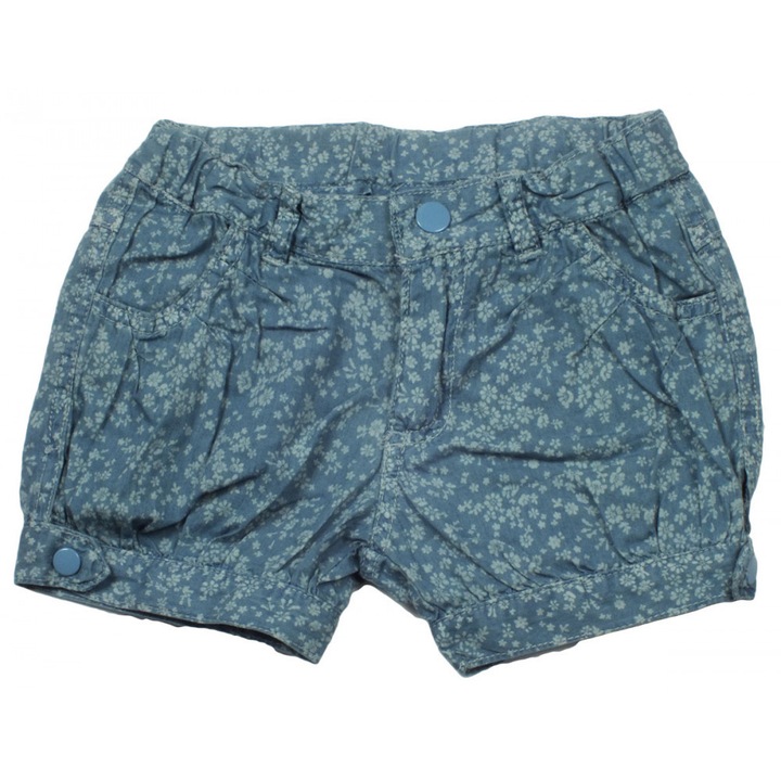Bel & Bo kék, virágmintás lány farmer short