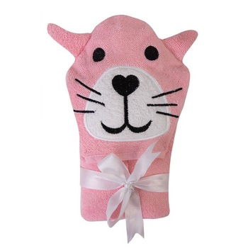 Prosop cu gluga BabyMatex Jimmy 80x80 cm din bumbac 100% Kitty Pink Prosop cu gluga BabyMatex Jimmy 80x80 cm din bumbac 100% Kitty Pink