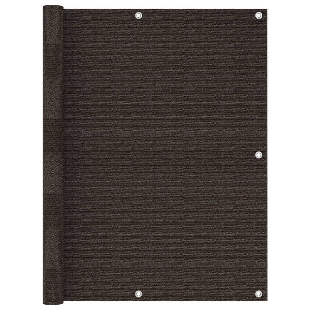Paravan balcon vidaXL, HDPE - Polietilena, 120 x 600 cm, 160 g/m², Maro inchis
