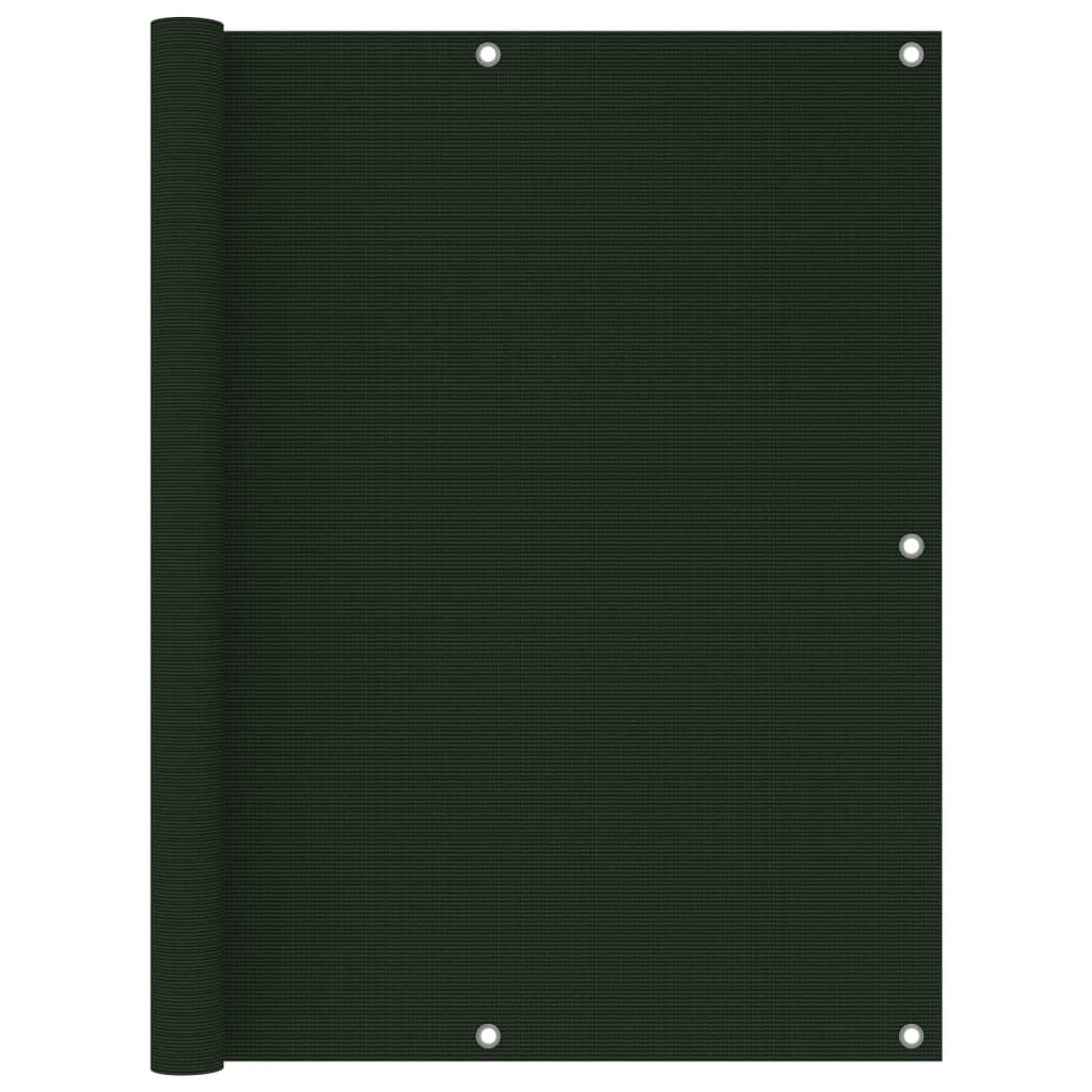 Paravan balcon vidaXL, HDPE - Polietilena, 120 x 300 cm, 160 g/m², Verde inchis