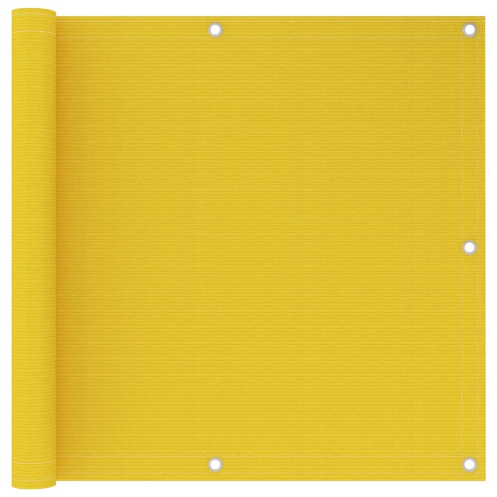 Paravan balcon vidaXL, HDPE - Polietilena, 90 x 600 cm, 160 g/m², Galben
