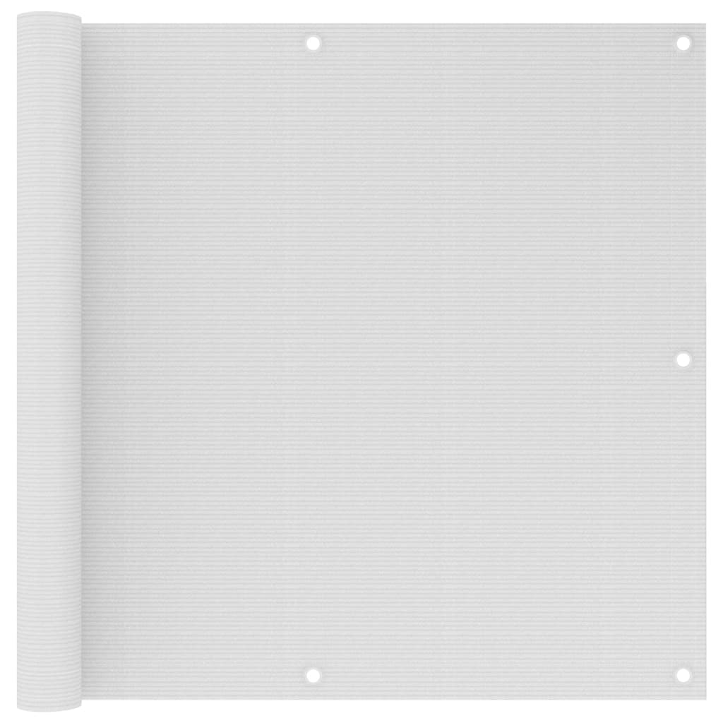 Paravan balcon vidaXL, HDPE - Polietilena, 90 x 500 cm, 160 g/m², Alb