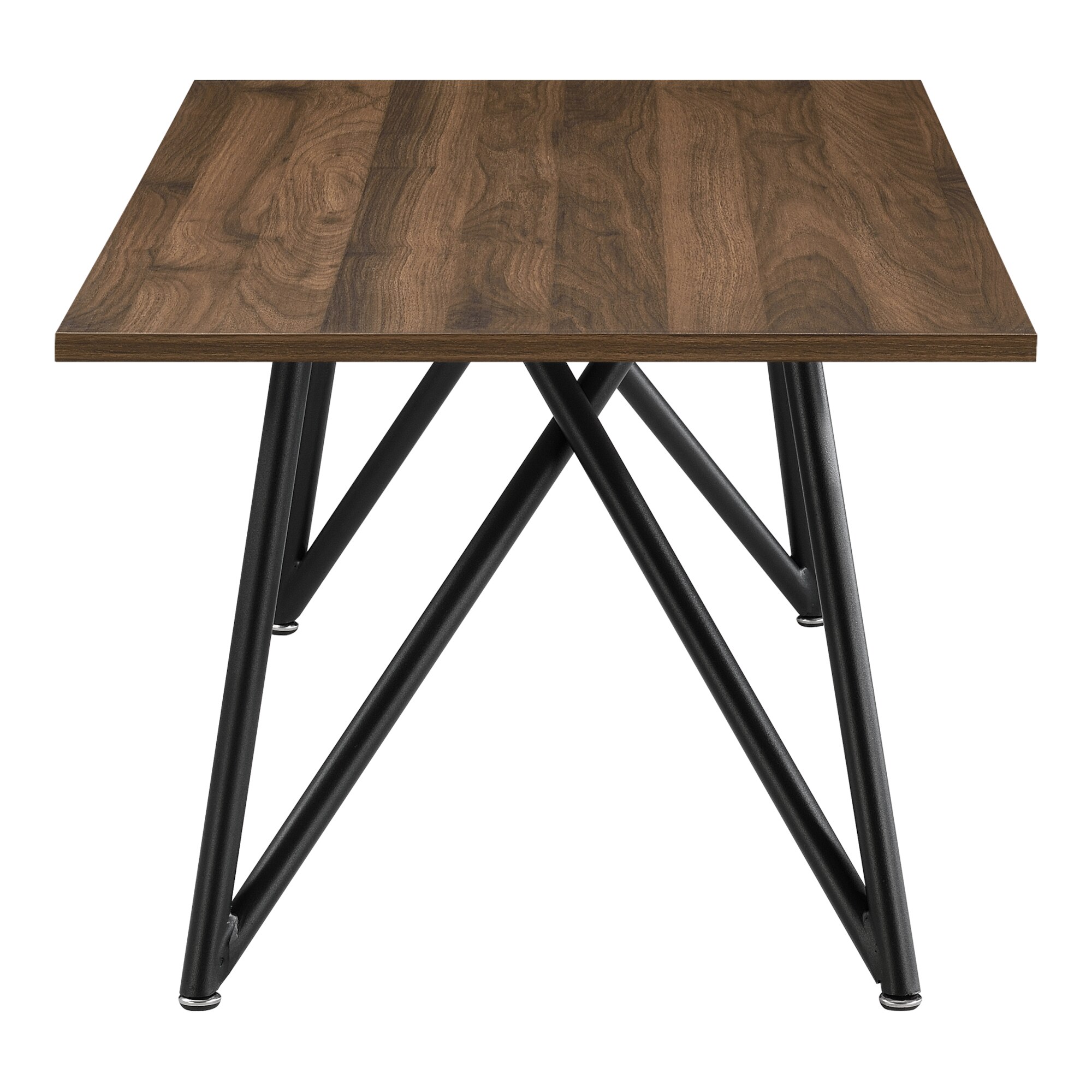 Masuta cafea, en.casa, Sater DH, 120 x 60 x 45 cm, MDF/otel, maro/negru