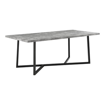 Masa bucatarie, en.casa, Sjobo B, 200 x 100 x 76 cm, MDF/otel, negru/ efect beton, pentru 8 persoane Masa bucatarie, en.casa, Sjobo B, 200 x 100 x 76 cm, MDF/otel, negru/ efect beton, pentru 8 persoane
