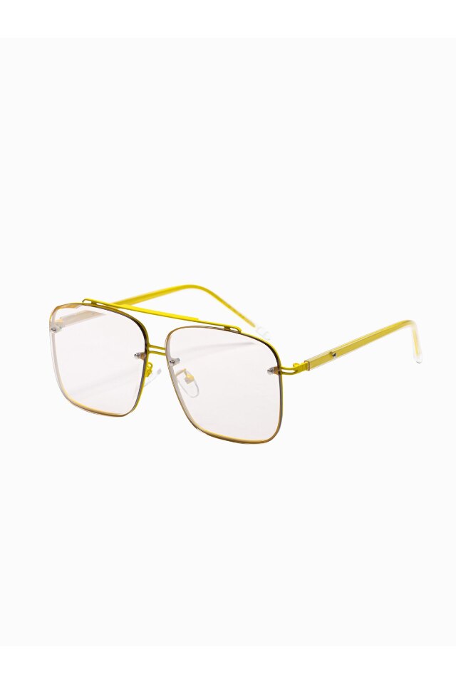 Ochelari pentru barbati OMBRE A374, Cadru metalic, Filtru UV400, Galben