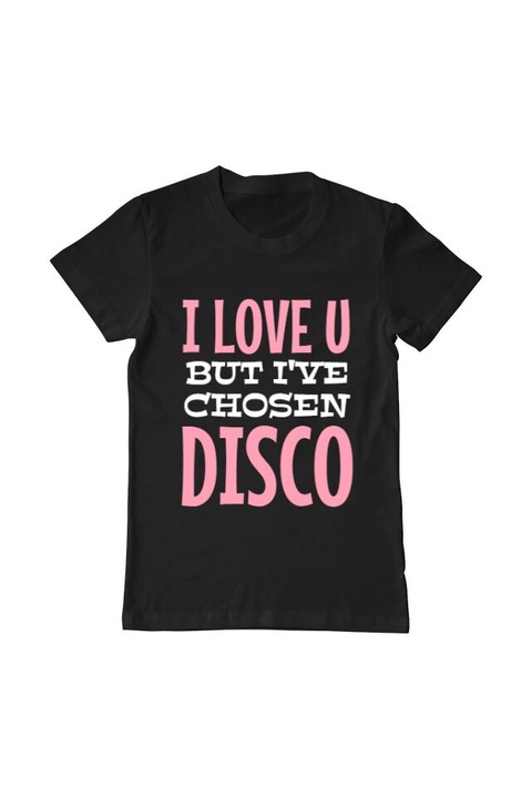 Tricou barbat, Printado, i’ve chosen disco, Bumbac, Regular fit, Negru, M INTL