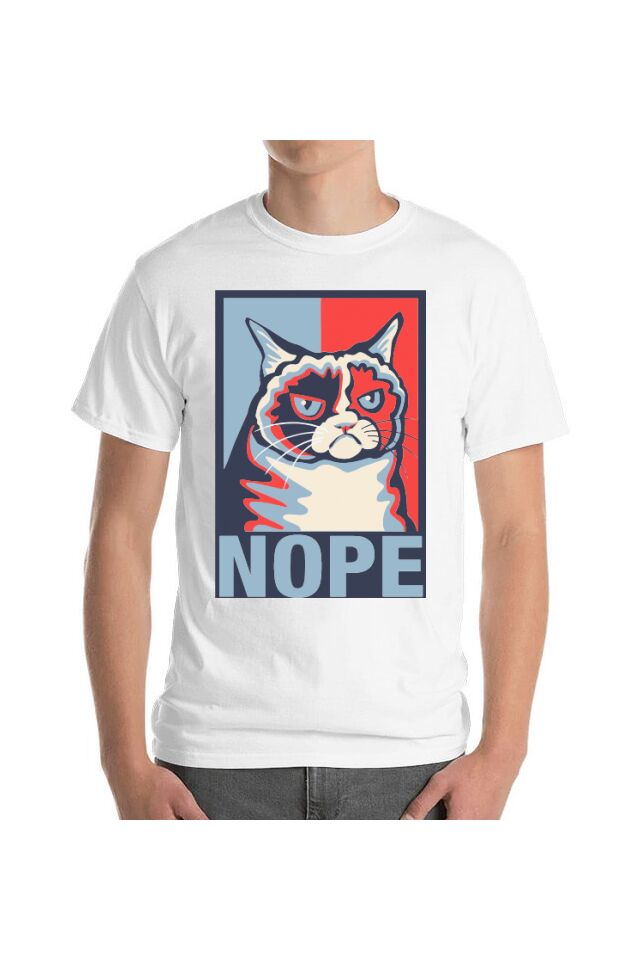 nope cat t shirt