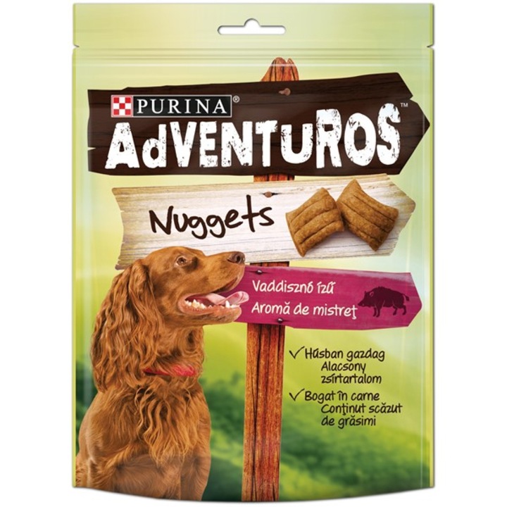 Recompense pentru caini, Adventuros Nuggets, Mistret, 90g
