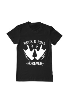 Tricou barbat, Printado, rock and roll, Bumbac, Regular fit, Negru Tricou barbat, Printado, rock and roll, Bumbac, Regular fit, Negru
