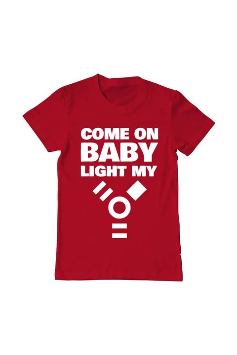 Tricou barbat, Printado, come on baby, Bumbac, Regular fit, Rosu, XL INTL