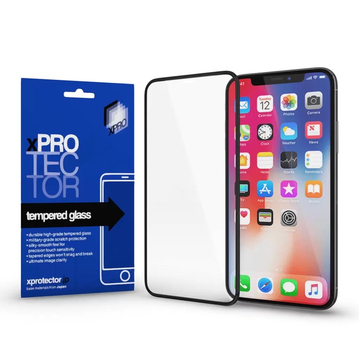 XPRO Tempered Glass 0.33 Full 3D Black kijelzővédő üveg Xiaomi Redmi Note 12 Pro / Redmi Note 12 Pro+ készülékhez (127994)