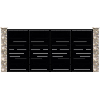 Poarta auto batanta din tabla debitata laser model STYLE, 4000x2000 mm, Ferrobrand Poarta auto batanta din tabla debitata laser model STYLE, 4000x2000 mm, Ferrobrand